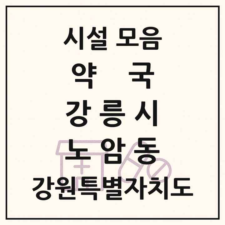 강원특별자치도 강릉시 노암동 약국 목록